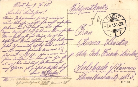 Postcard Sovietsk Tilsit East Prussia, Infantry Barracks