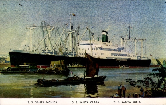 Ak vracht- en passagiersschepen SS Santa Monica, SS Santa Clara, SS Santa Sofia, Grace Line