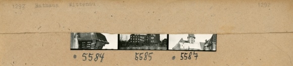 Contact print photos Berlin Reinickendorf Wittenau, Town Hall, 3 photos approx. 2x4 cm