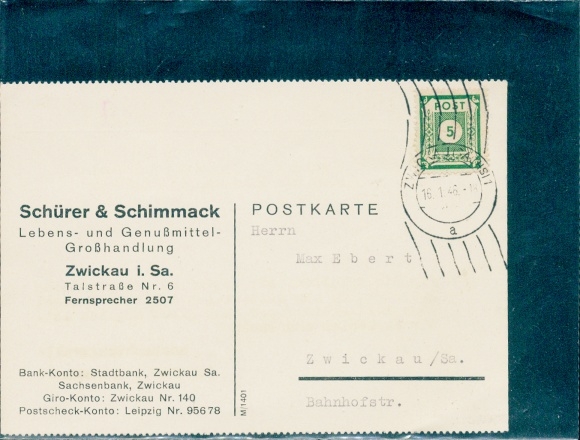 Michel No. 57 on PC, SBZ East Saxony