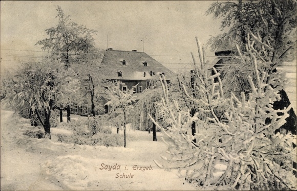 Ak Sayda im Erzgebirge, Schule im Winter