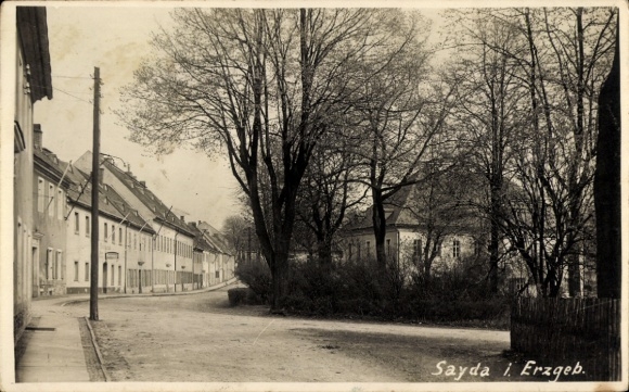 Foto Ak Sayda im Erzgebirge, Straßenansicht