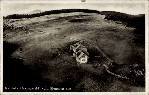 Postcard Waldkich in the Black Forest, Kandel, aerial photograph