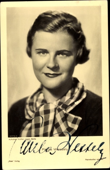 Actrice Paula Wessely, portret, Ross Verlag nr. 9073/1
