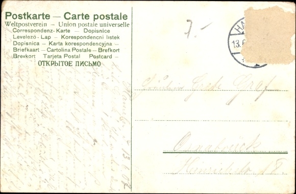 Chromo-Litho Hameln in Lower Saxony, Pied Piper House, Haemelschenburg, Stiftshaus