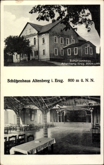 Ak Altenberg im Erzgebirge, Schützenhaus, Innenansicht, Inh. Georg Klemm