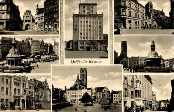 8 alte Ak Hansestadt Wismar, diverse Ansichten