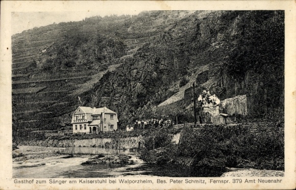 Ak Walporzheim Bad Neuenahr Ahrweiler, Gasthof zum Sänger am Kaiserstuhl, Inh. Peter Schmitz