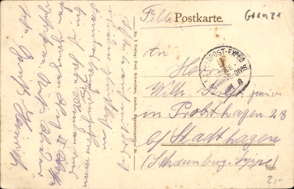 Postcard Herbesthal Lontzen Wallonia Liège, bridge over the railway line Cologne Aachen Brussels Paris