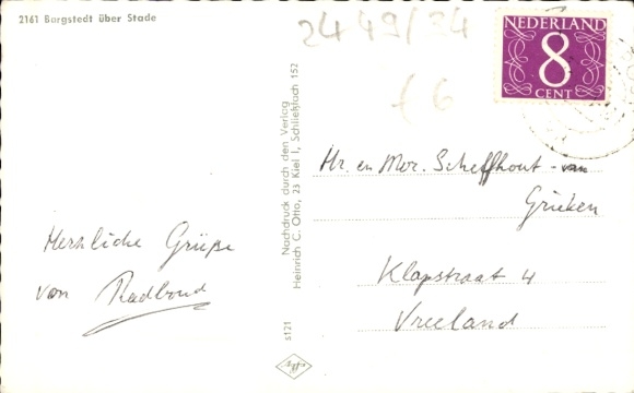 Postcard Bargstedt in Lower Saxony, memorial, church, settlement, water basin