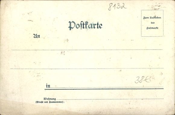 litho Tutzing in Opper-Beieren, Hotel Simson, Starnberger See