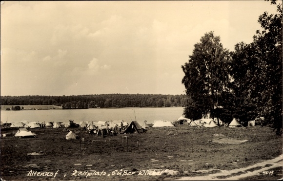 Postcard Altenhof Schorfheide am Werbellinsee, campsite sweet angle