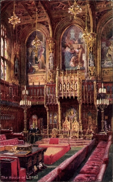 Artist Postcard Flower, Charles E., London, The House of Lords, Parliament, Tuck 7906