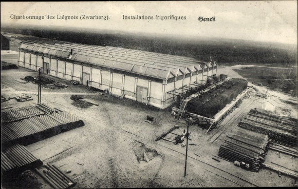 Ak Genck Vlaanderen Limburg, Charbonnage des Liègeois, Zwartberg, Frigorifiques installaties