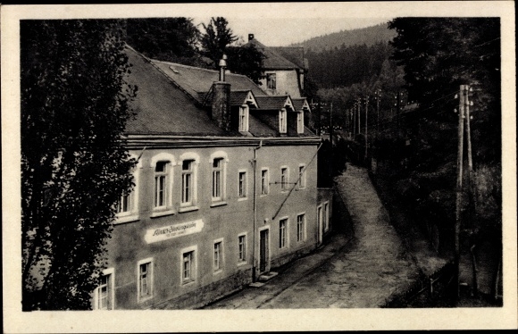 Postcard Dönschten Dippoldiswalde Eastern Ore Mountains, commission restaurant Waldesruh, Chemnitz school camp