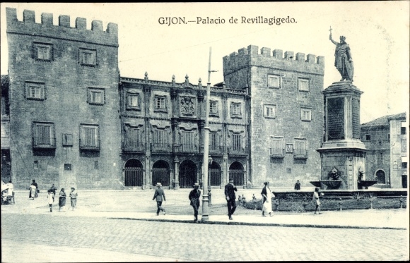 Ak Gijón Asturië Spanje, Paleis van Revillagigedo