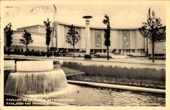 Ak Bruxelles Brüssel, Ausstellung 1935, Weltausstellung, Pavillon de la France Métropolitaine