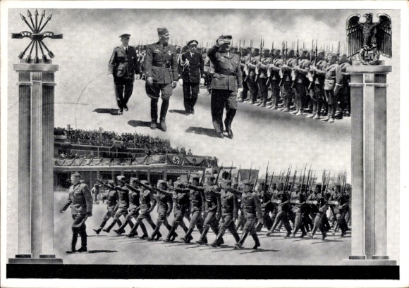 Postcard Legion Condor, return of German volunteers from Spain, 1939