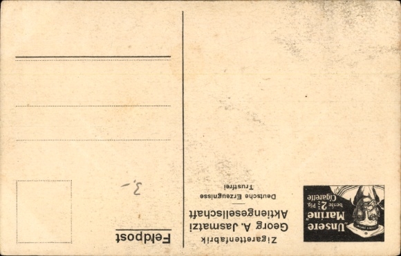 Artist Postcard Schneider, Rud., von Einem, portrait, advertising, cigarette factory Georg A. Jasmatzi AG