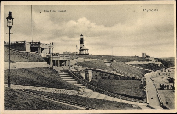Postcard Plymouth Devon South West England, The Hoe Slopes