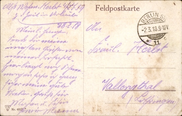 Postcard Baranowtschi Belarus, passenger station, track view, steam locomotive, German soldiers
