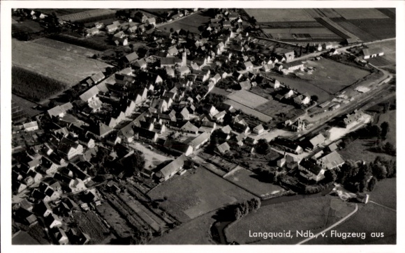 Postcard Langquaid in Lower Bavaria, aerial photograph