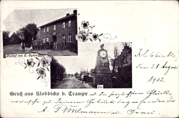 PC Klobbicke Breydin im Barnim, Gasthof E. Sydow, clock