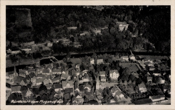Ak Ründeroth Engelskirchen im Oberbergischen Kreis, Fliegeraufnahme