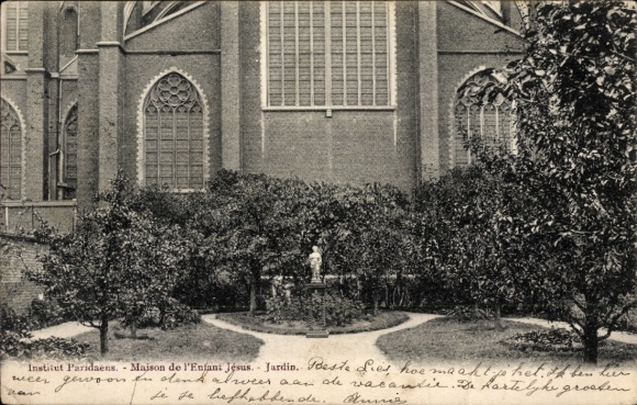 KP Louvain Leuven Leuven Flanders Brabancja Flamandzka, Paridaensinstituut, Dom Dzieciątka Jezus, Ogród