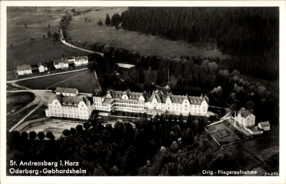 KP Sankt Andreasberg Braunlage w Górnym Harzu, zdjęcie lotnicze, Oderberg-Gebhardsheim