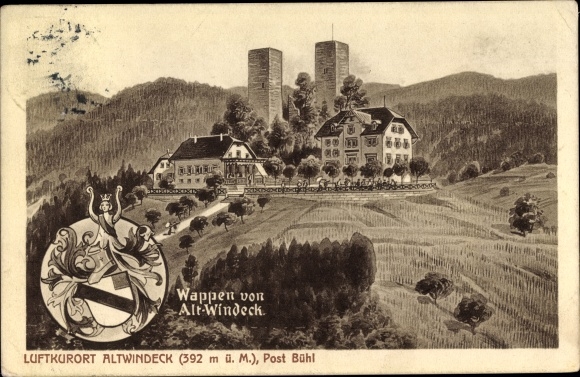 Coat of arms PC Windeck in the Rhein Sieg district, health resort, exterior view