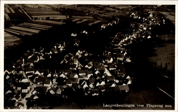 KP Langenbeutingen Langenbrettach w Wirtembergii, zdjęcie lotnicze