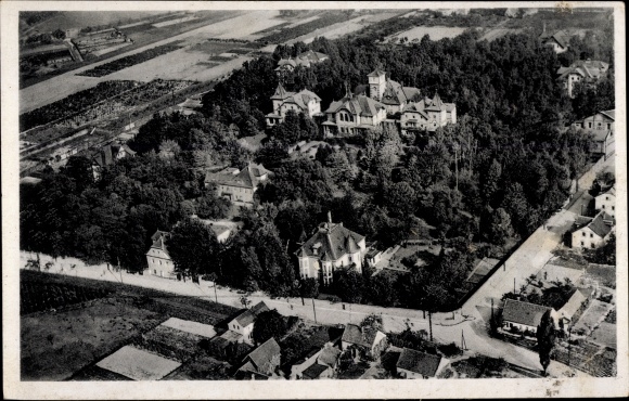 PC Coswig in Saxony, sanatorium Lindenhof, aerial photograph