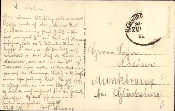 Postcard Husum in North Friesland, Großstrasse, Haus Werner