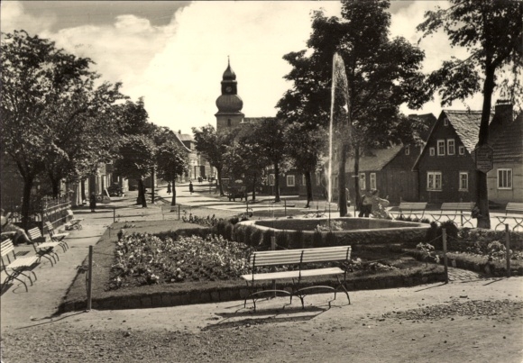 Postcard Frauenwald am Rennsteig Ilmenau in Thuringia, Peace Square