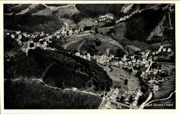 Ak Bad Grund im Harz, Fliegeraufnahme