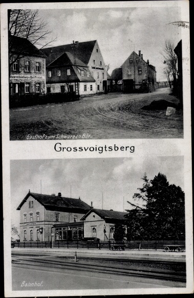 PC Großvoigtsberg Großschirma in Saxony, Gasthof zum Schwarzen Bär, railway station track side