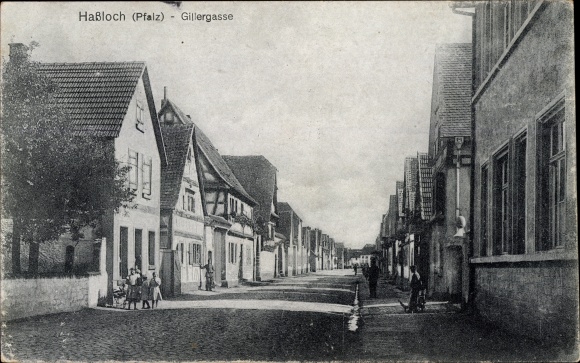 Ak Hassloch in de Pfalz, Gillergasse