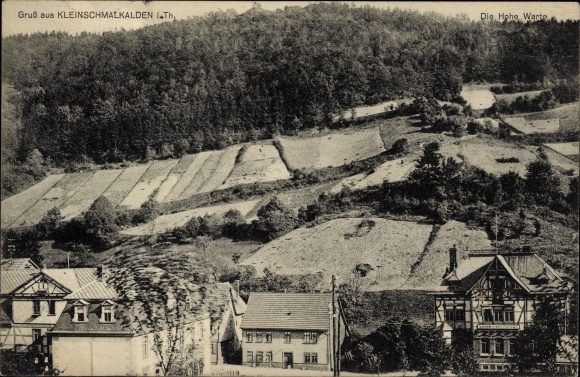 KP Kleinschmalkalden Flea Seligenthal Turyngia, Hohe Warte, budynki mieszkalne, obszar leśny