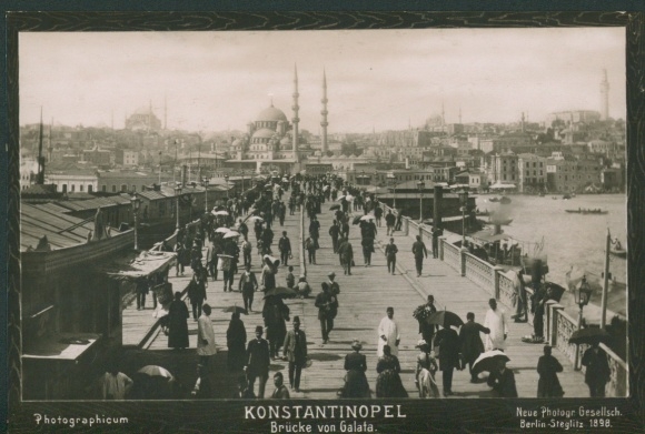 Photo Constantinople Istanbul Türkiye, Galata Bridge