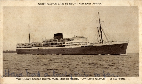 Ak-passagiersschip Athlone Castle, Union Castle Line UC