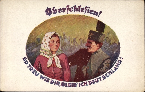 Künstler Ak Rogier, G., Oberschlesien, so treu wie dir bleib ich, Bergmann