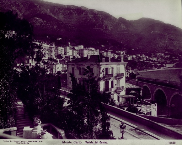 Photo Monte Carlo Monaco, View from the Casino, um 1900