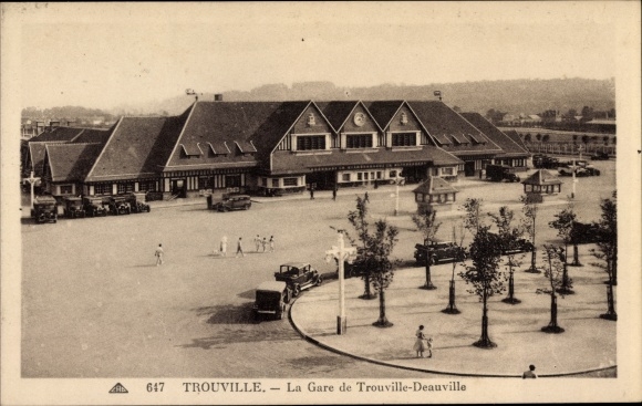 Postcard Trouville Deauville Calvados, The Train Station