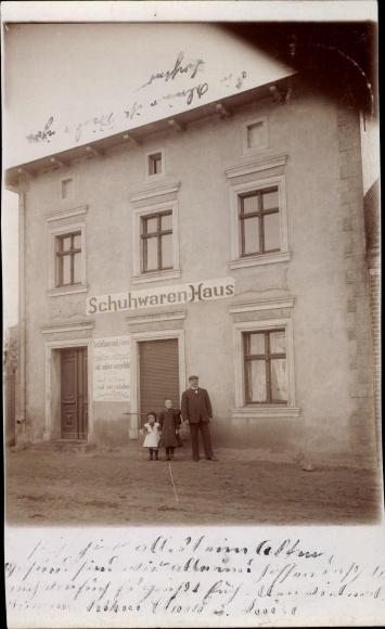 Photo Postcard Grüneberg Löwenberger Land, Schuhwaren Haus