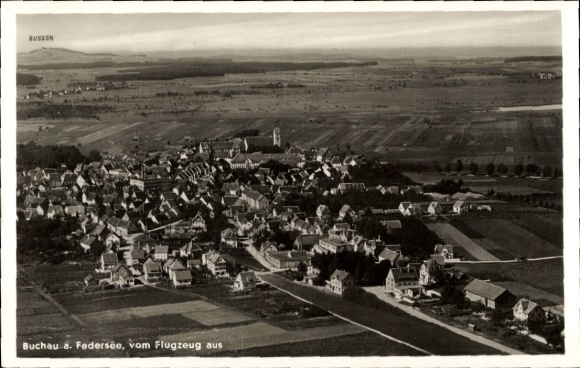 Postcard Bad Buchau am Federsee Oberschwaben, aerial photograph