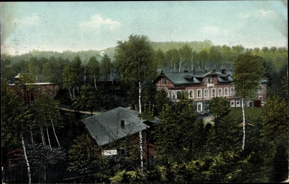 Postcard Dresden Wachwitz, inn Wachberg, owner Bernh. Schulze