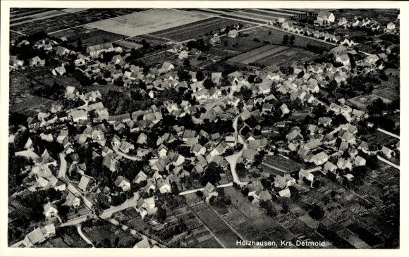 Ak Holzhausen Externsteine Horn Bad Meinberg am Teutoburger Wald, Fliegeraufnahme
