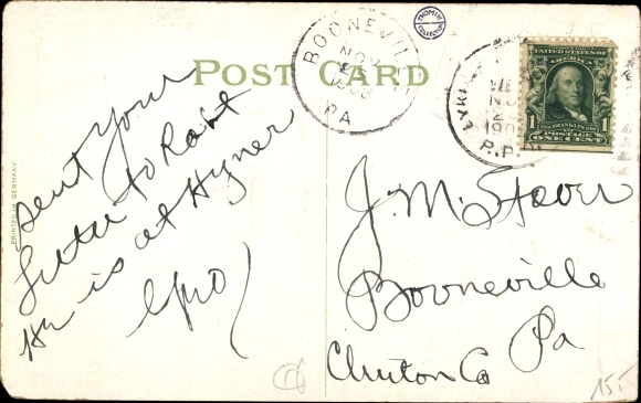 Letters Postcard To my dear Father, blue gentian