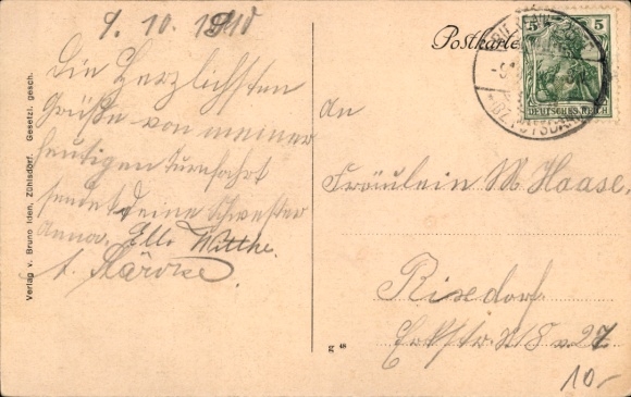 Letters Postcard Zühlsdorf Mühlenbecker Land Oberhavel, partial views, swans